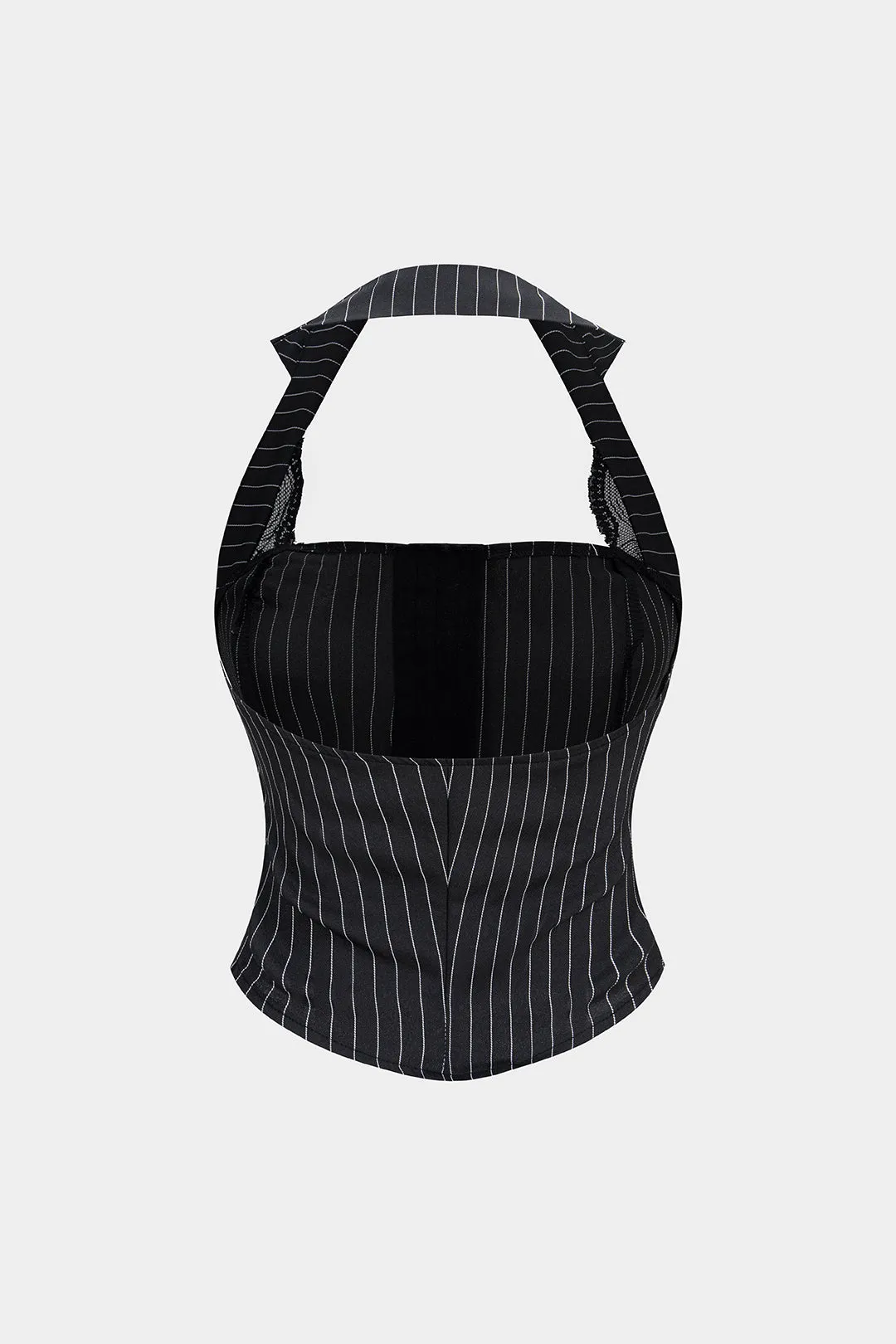 Stripes Print Halter Neck Backless Cami Top sold by Micas product image thumbnail 2