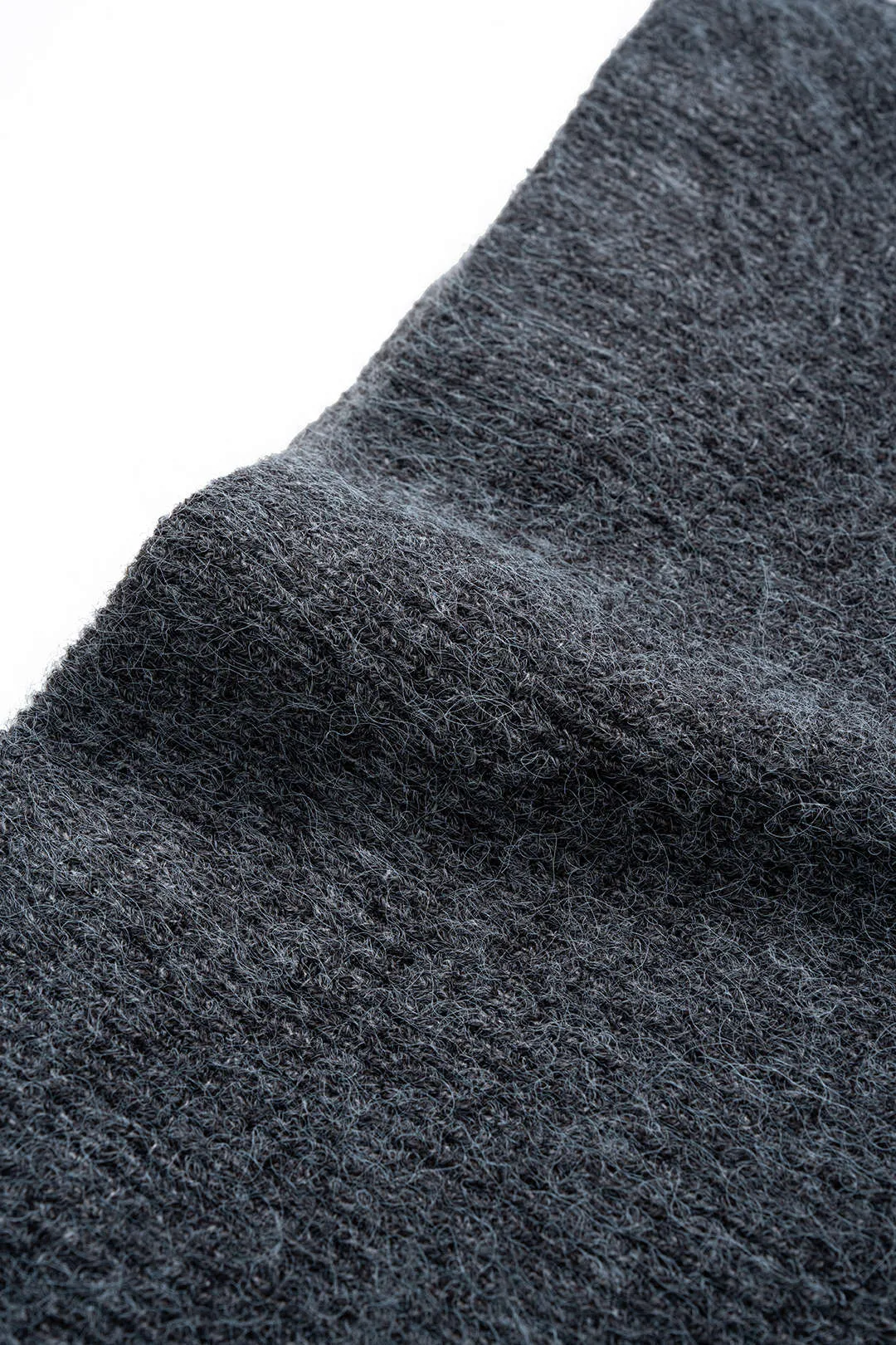 Knit V-Neck Button Long Sleeve Top And High Waist Skirt Set sold by Micas product image thumbnail 3