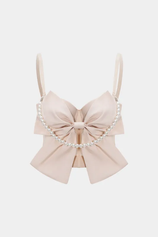 Bow Pearl Slip Cami Top made by Micas