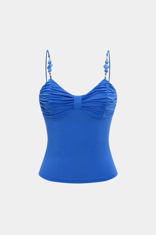 Ruched Beaded Cami Top sold by Micas