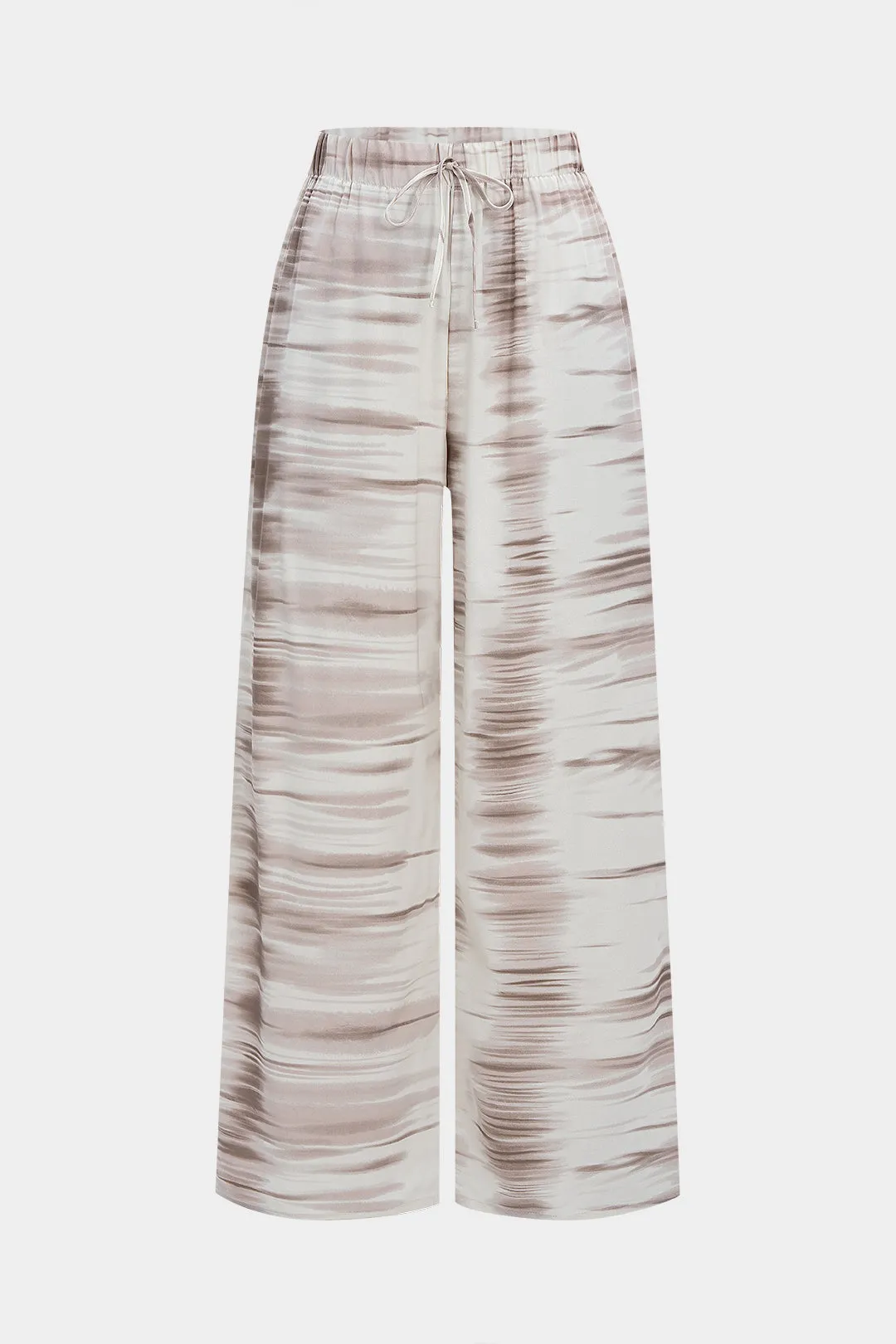 Tie Dye Print Drawstring Shirred Waistband Pants sold by Micas