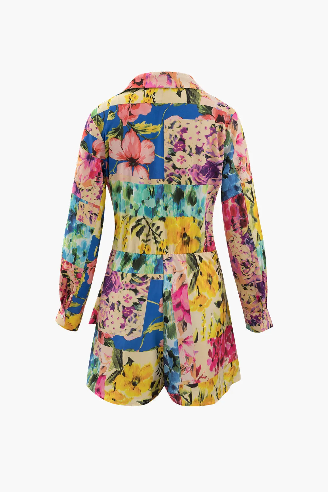 Floral Print Ruched Long Sleeve Bodysuit sold by Micas product image thumbnail 2