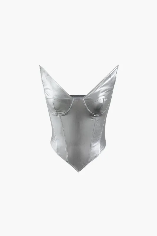 Asymmetrical Waisted Tube Top sold by Micas