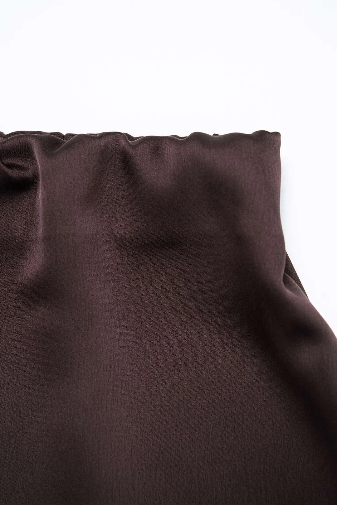 Satin Lace Trim Asymmetrical A-Line Skirt sold by Micas product image thumbnail 3