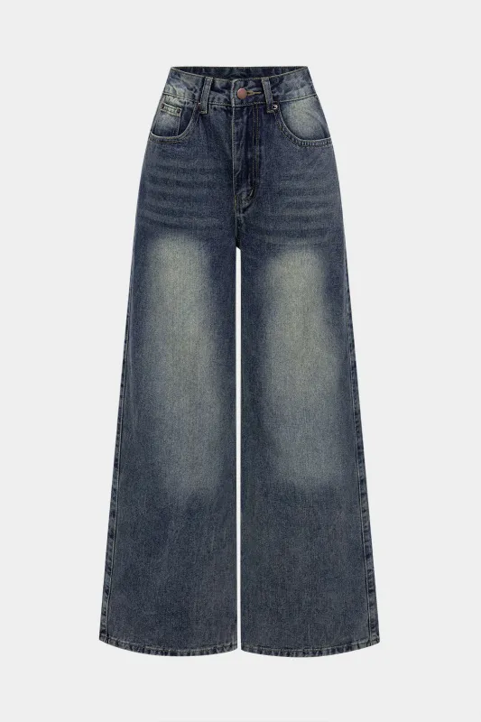 Denim Straight Leg Jeans sold by Micas