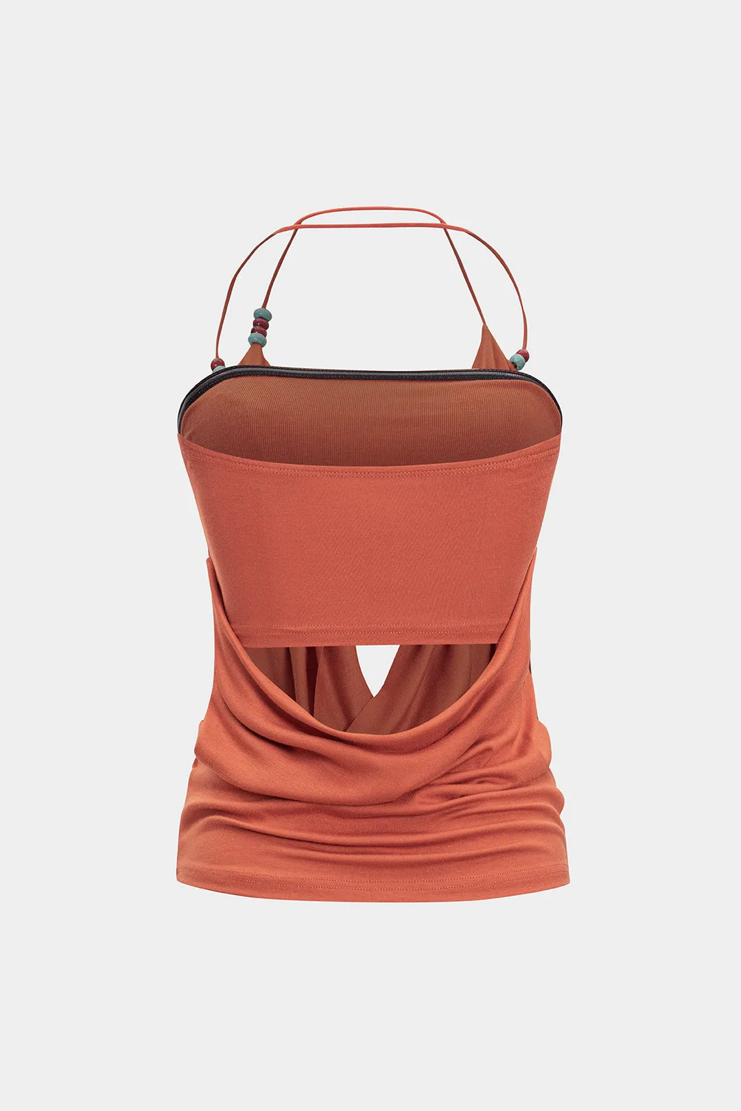 Halter Neck Cut Out Ruched Cami Top sold by Micas product image thumbnail 2