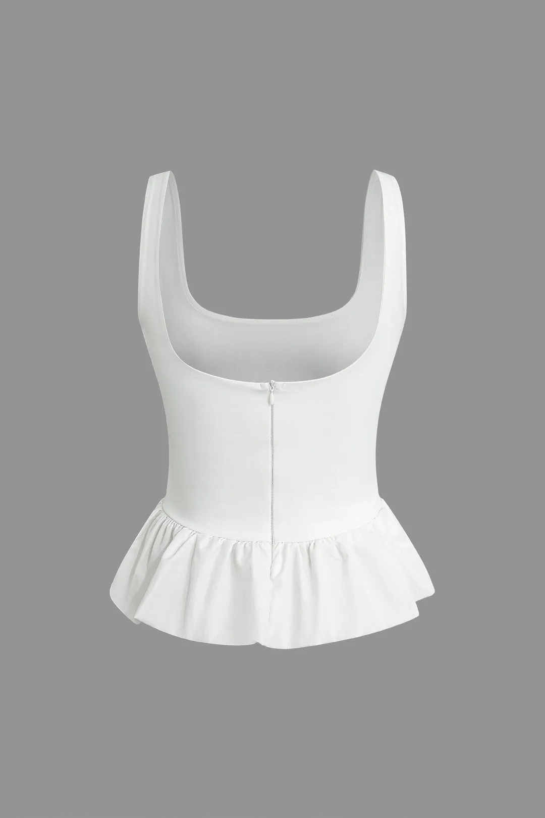 Solid Ruffle Hem Cami Top sold by Micas product image thumbnail 2