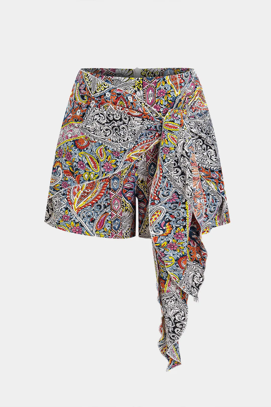 Asymmetrical Twist Knot High Waist Shorts sold by Micas