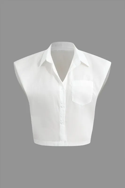 Button Pocket Short-Sleeve Shirt sold by Micas