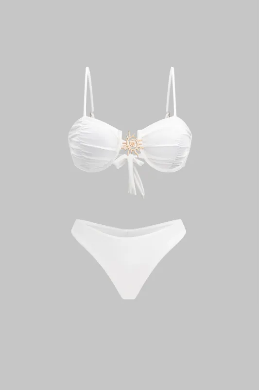 Metallic Tie Back Bikini Set sold by Micas
