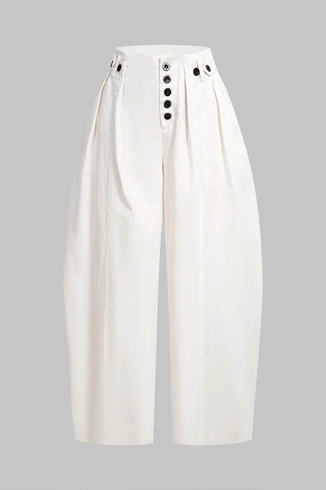 Button High Waist Wide Leg Pants sold by Micas