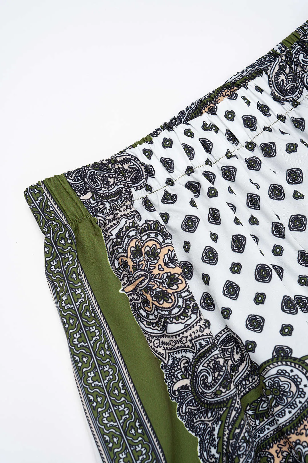 Artistic Print Tie Back Backless Cami Top And Wide Leg Pants Set sold by Micas product image thumbnail 3