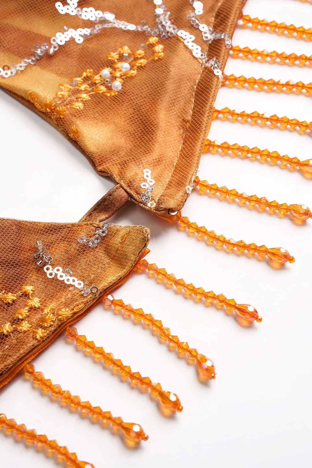3D Flower Sequin Mesh Halter Tie-Up Fringe Bikini Set sold by Micas product image thumbnail 3