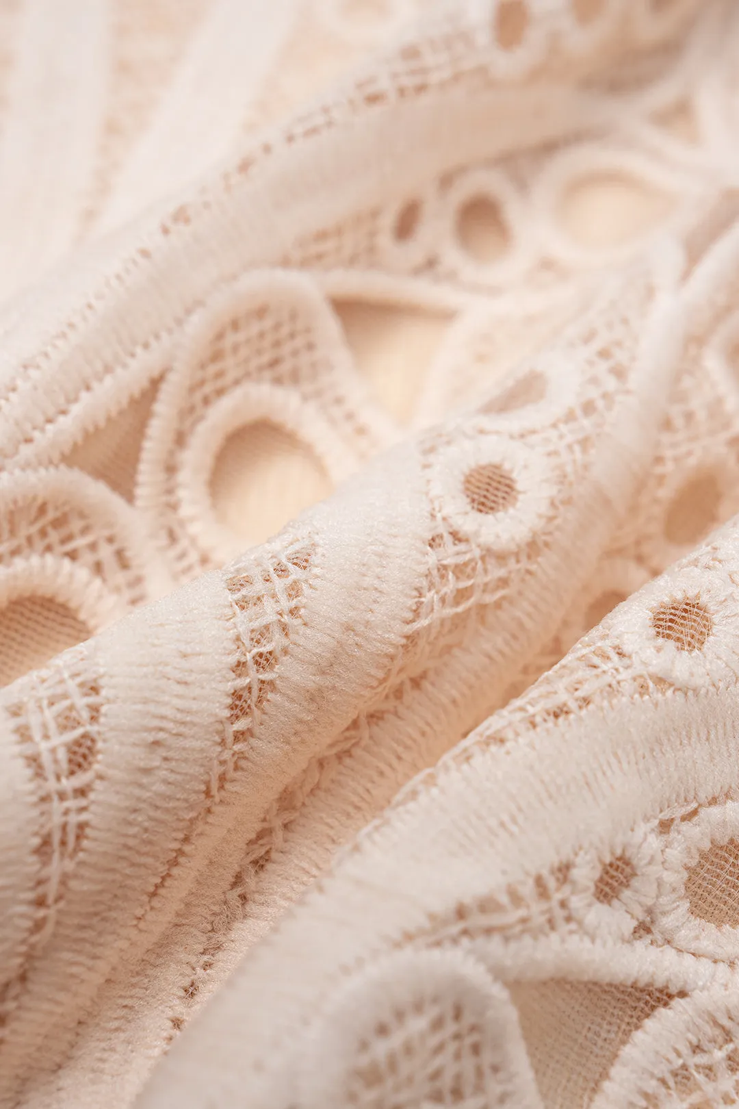 Lace Patchwork Asymmetrical Ruched Skirt sold by Micas product image thumbnail 4