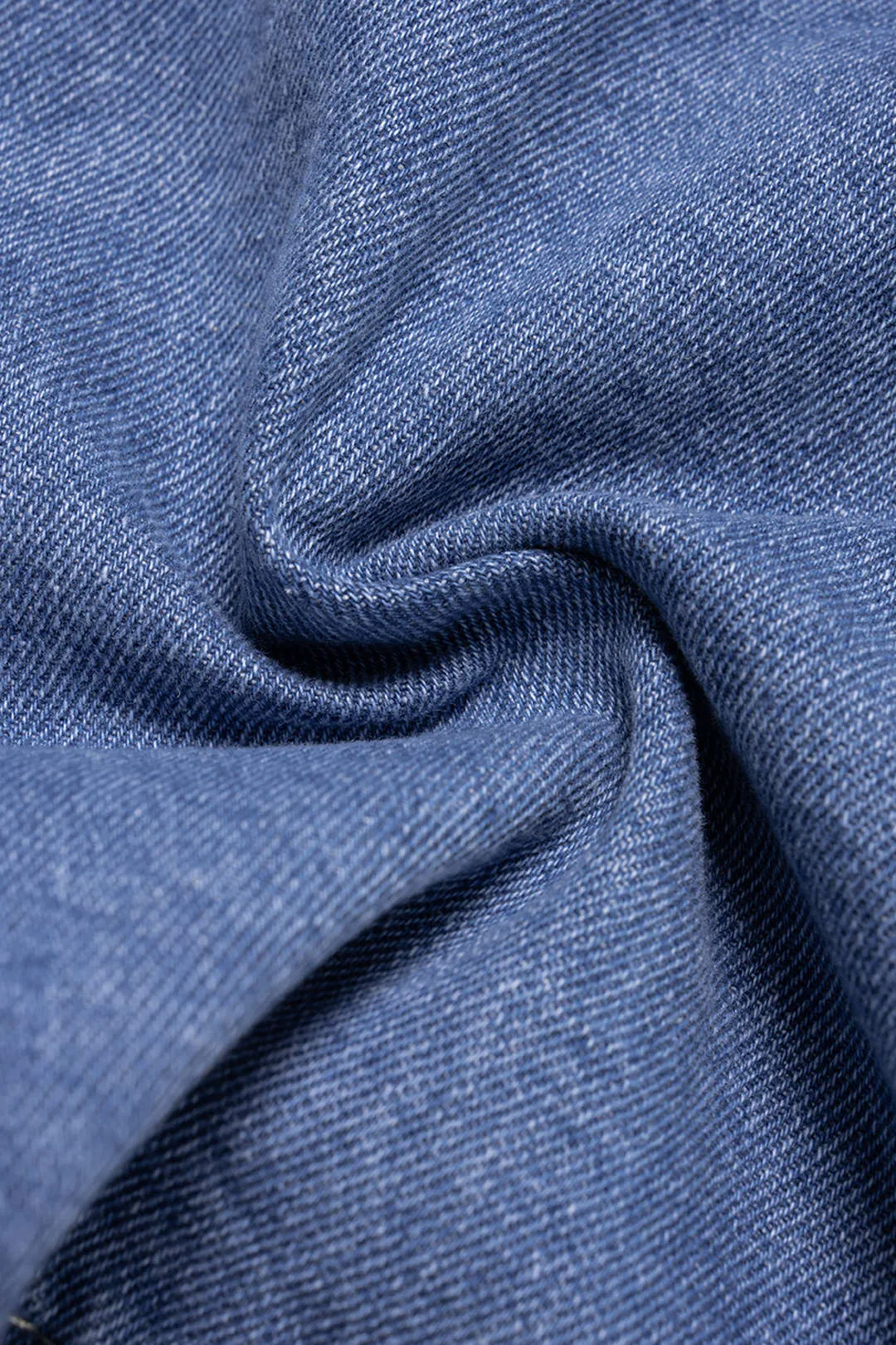 Denim Asymmetrical Pocket Shorts sold by Micas product image thumbnail 5