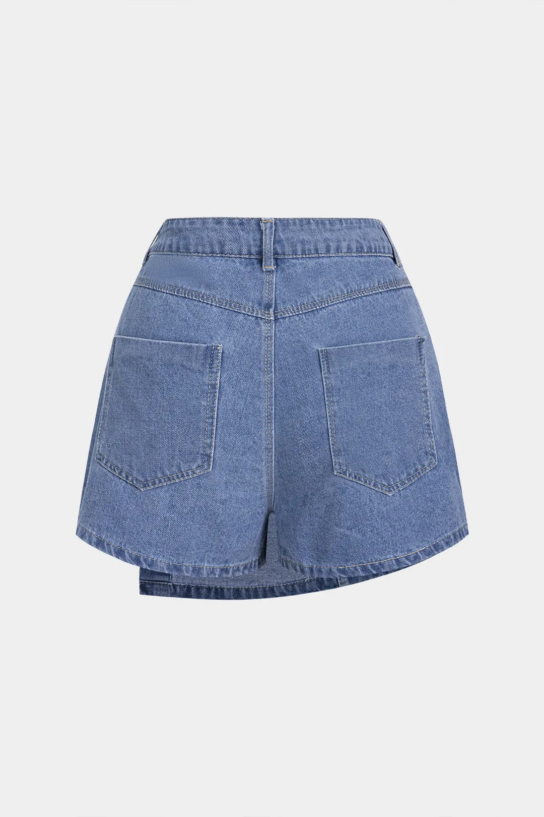 Denim Asymmetrical Pocket Shorts sold by Micas product image thumbnail 2