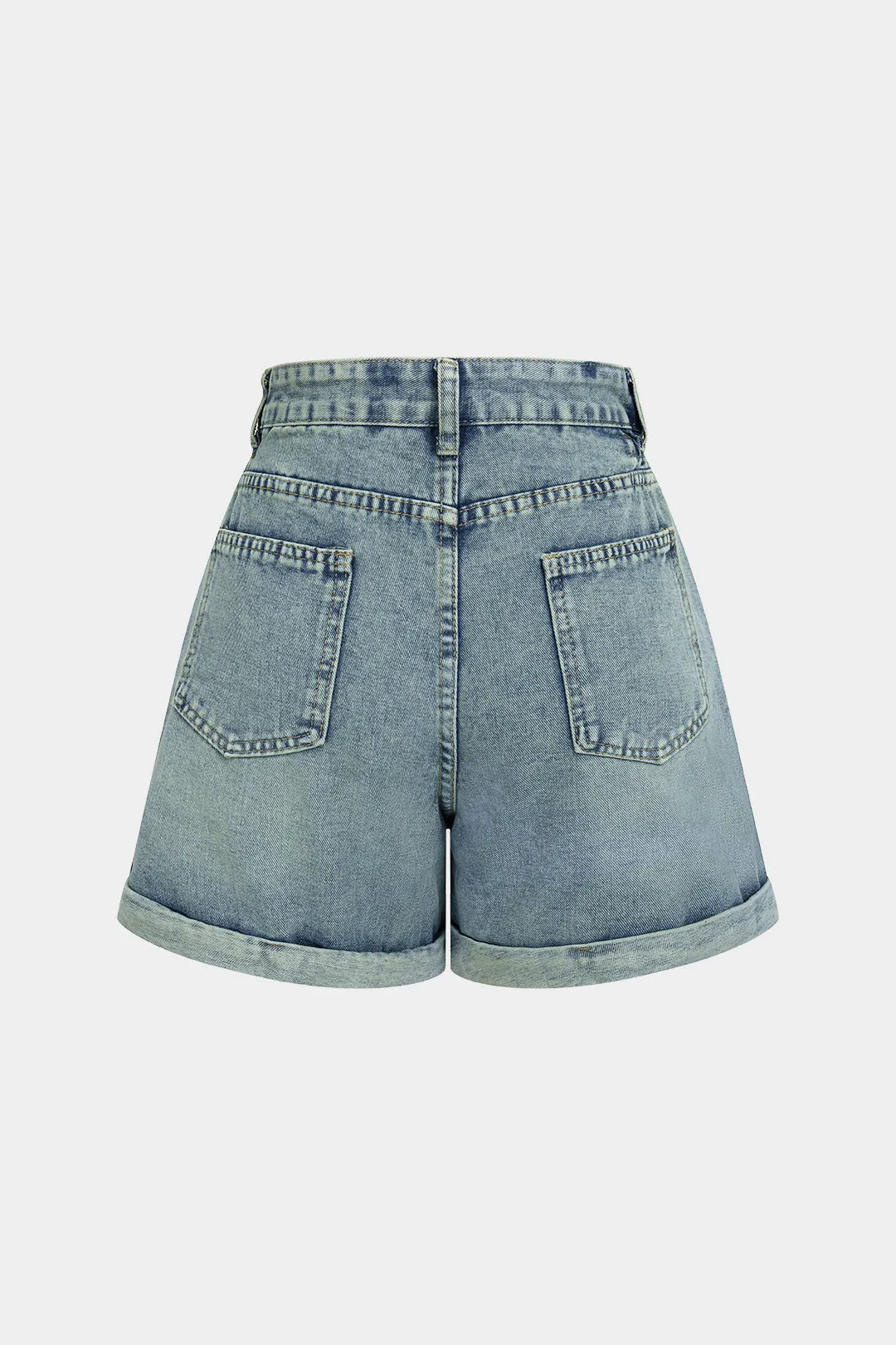 Denim Pocket High Waist Shorts sold by Micas product image thumbnail 2