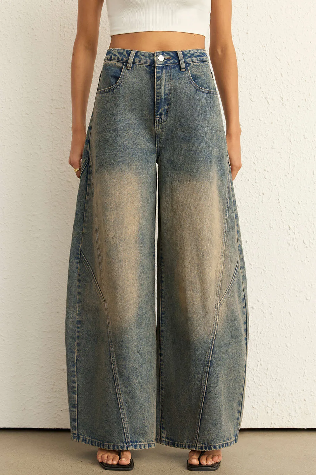 Denim High Waist Wide Leg Jeans sold by Micas product image thumbnail 2
