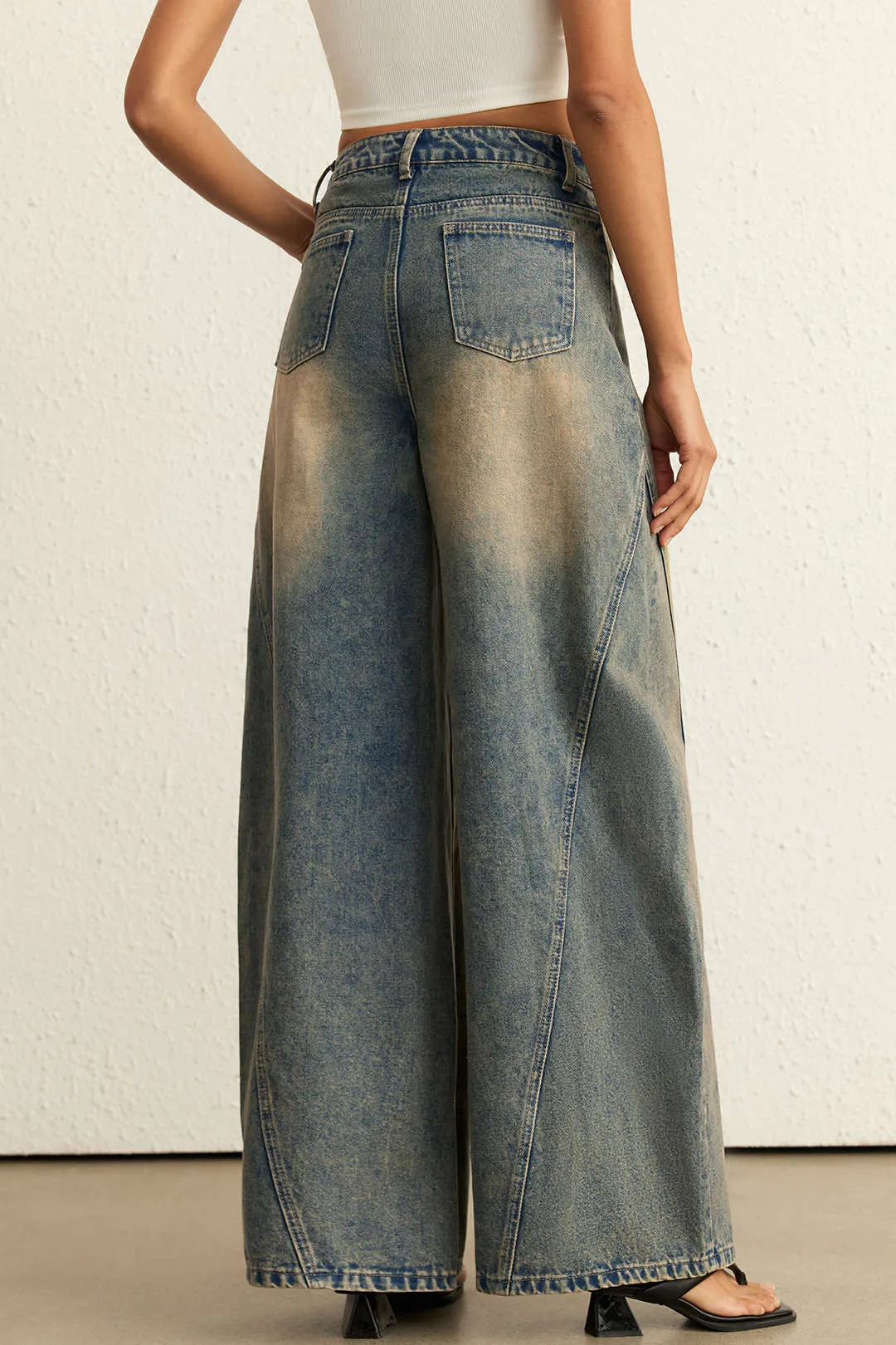 Denim High Waist Wide Leg Jeans sold by Micas product image thumbnail 3