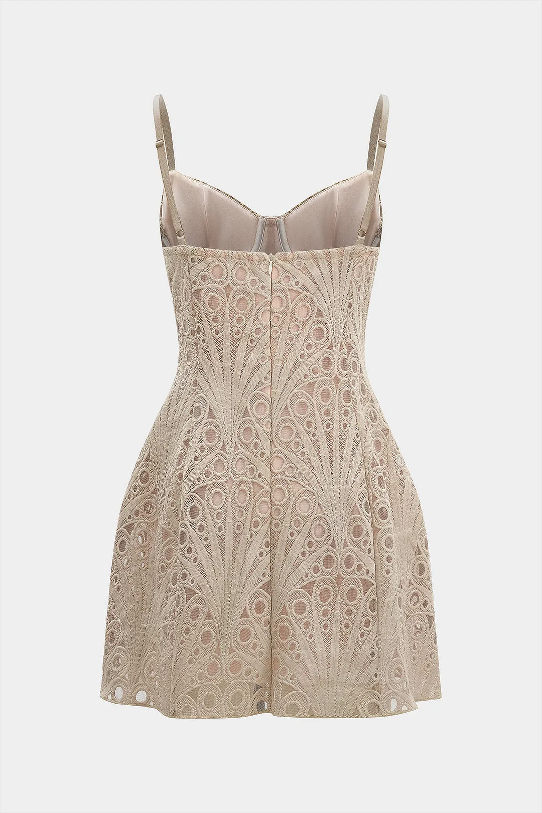 Lace Bustier Zipper Sleeveless Mini Dress sold by Micas product image thumbnail 2