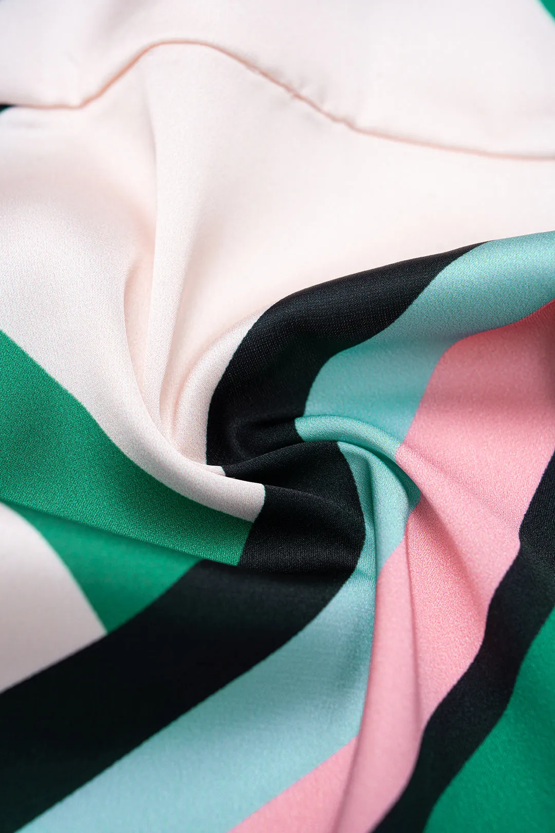 Stripes Print Satin Tie Back Tube Top sold by Micas product image thumbnail 3