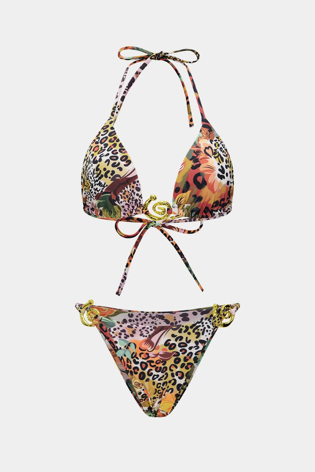 Leopard Print Tie-Up Bikini Set sold by Micas product image thumbnail 5