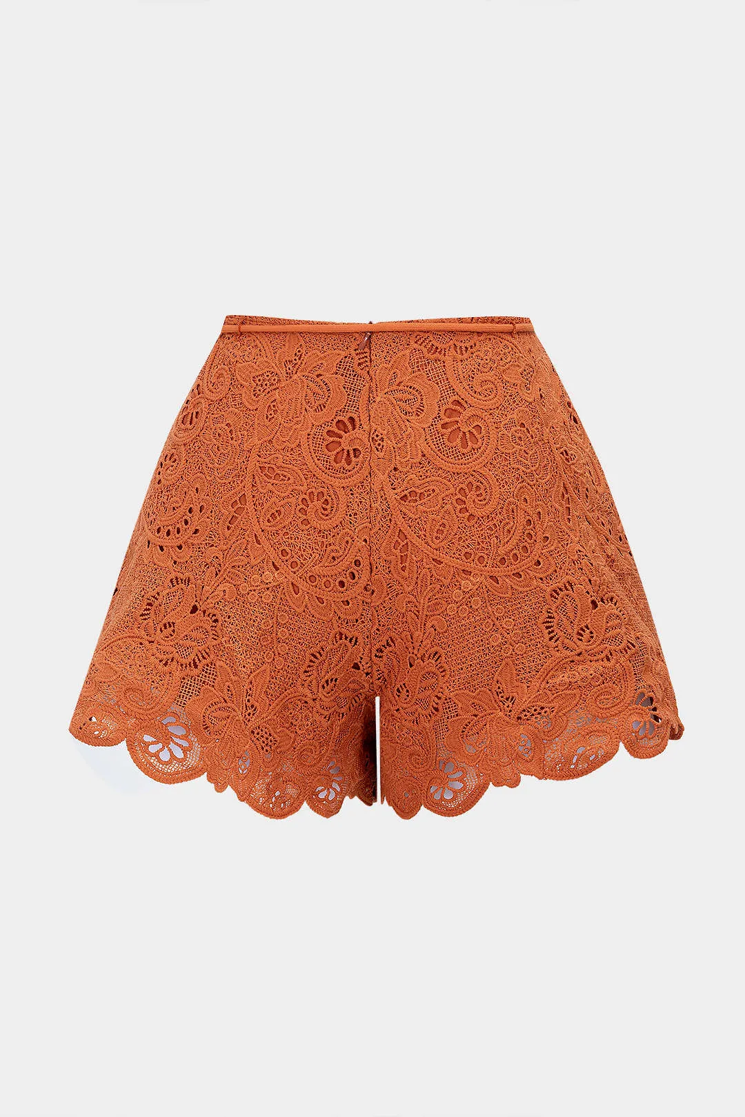 Cut Out Tie-Up Scalloped Hem Shorts sold by Micas product image thumbnail 2