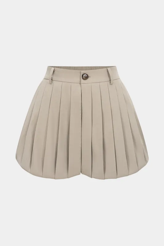 Pleated Button Shorts made by Micas