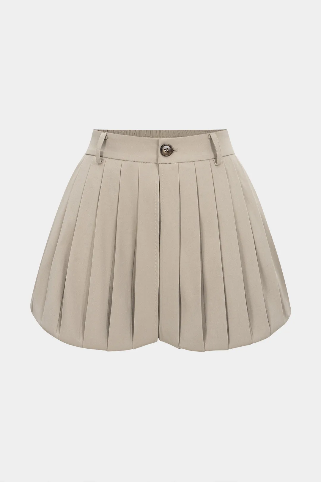 Pleated Button Shorts sold by Micas