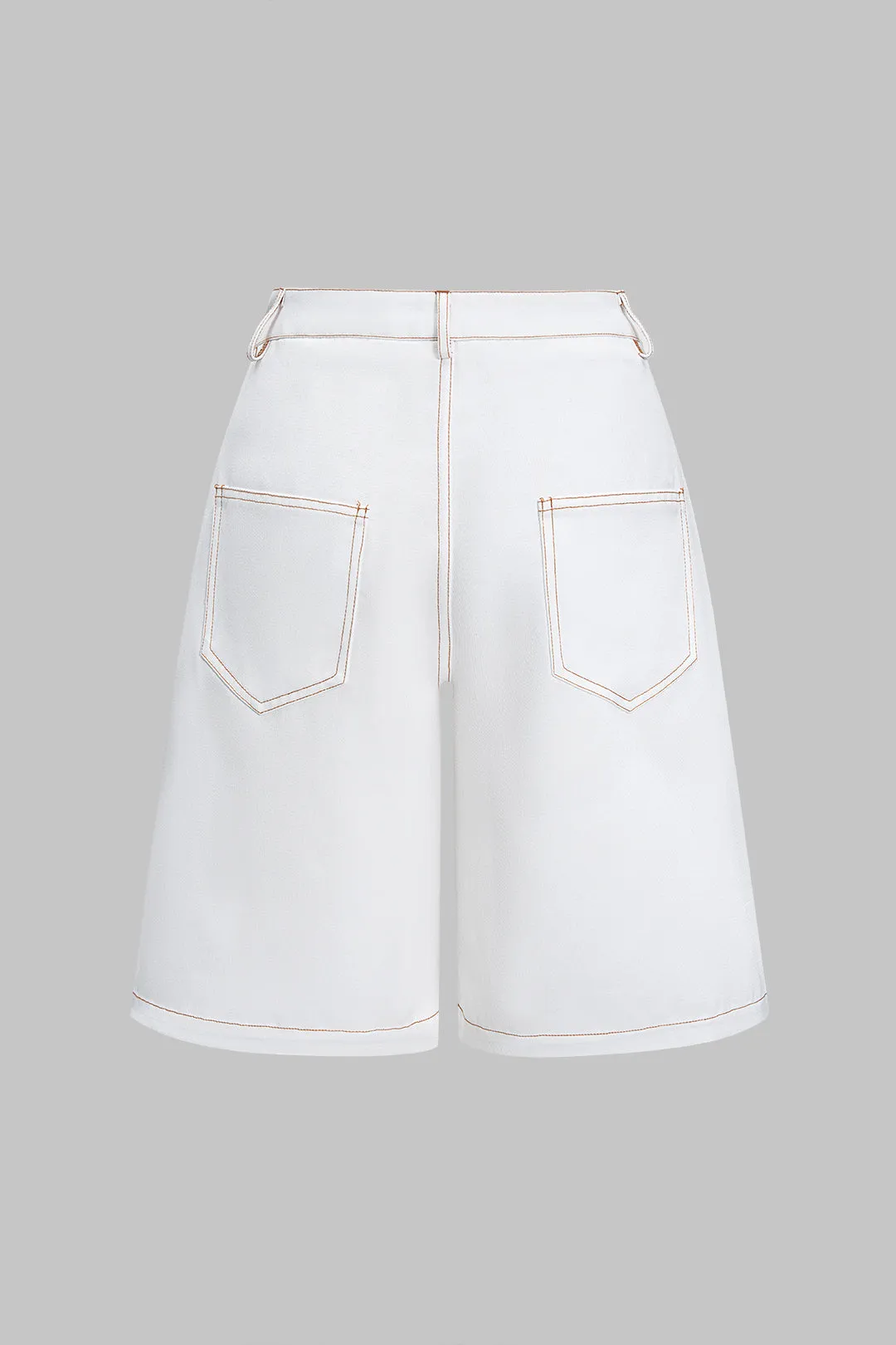 Denim Print High Waist Wide Leg Shorts sold by Micas product image thumbnail 2