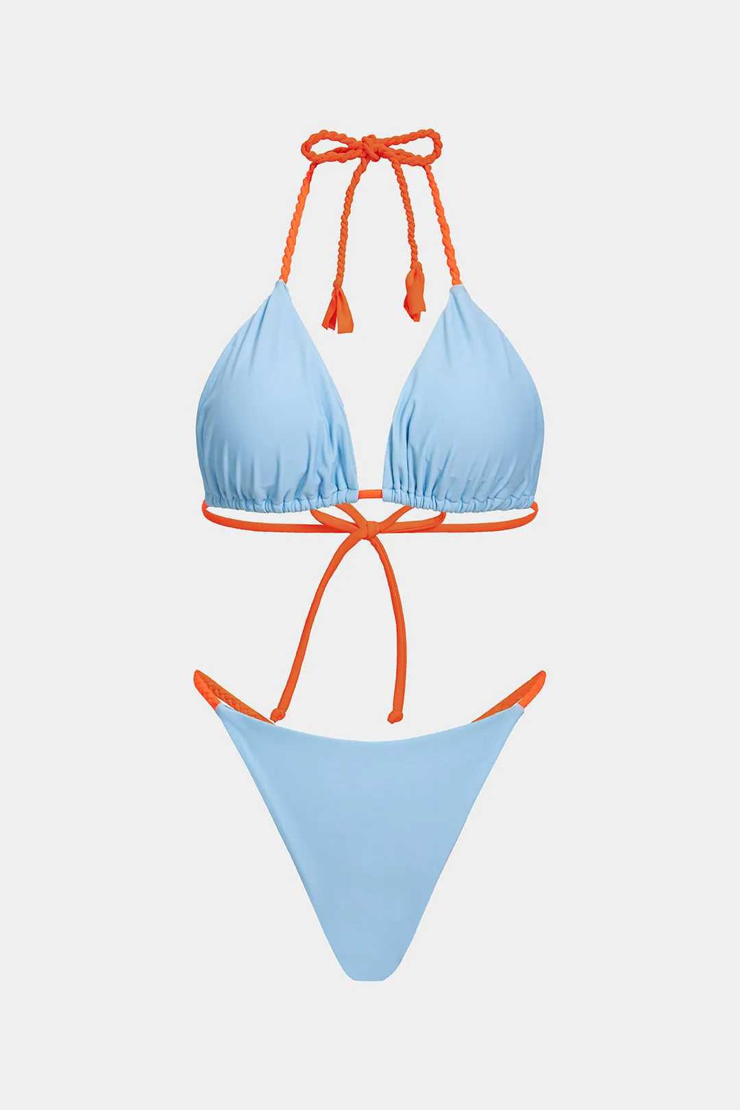 Twist Knot Halter Neck Tie-Up Bikini Set sold by Micas