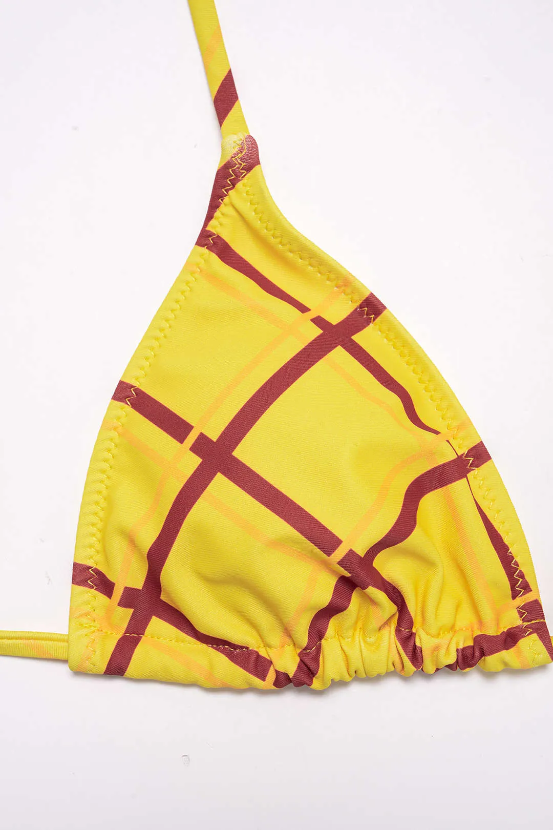 Plaid Print Halter Neck Tie-Up Bikini Set sold by Micas product image thumbnail 5