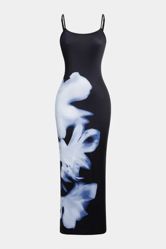 Floral Print Round Neck Sleeveless Maxi Dress sold by Micas