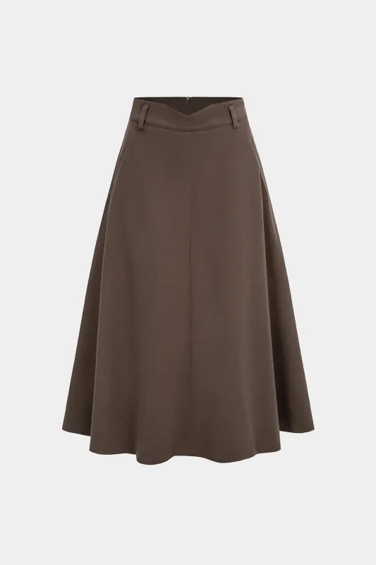 Woolen Ruched Pocket High Waist Skirt sold by Micas