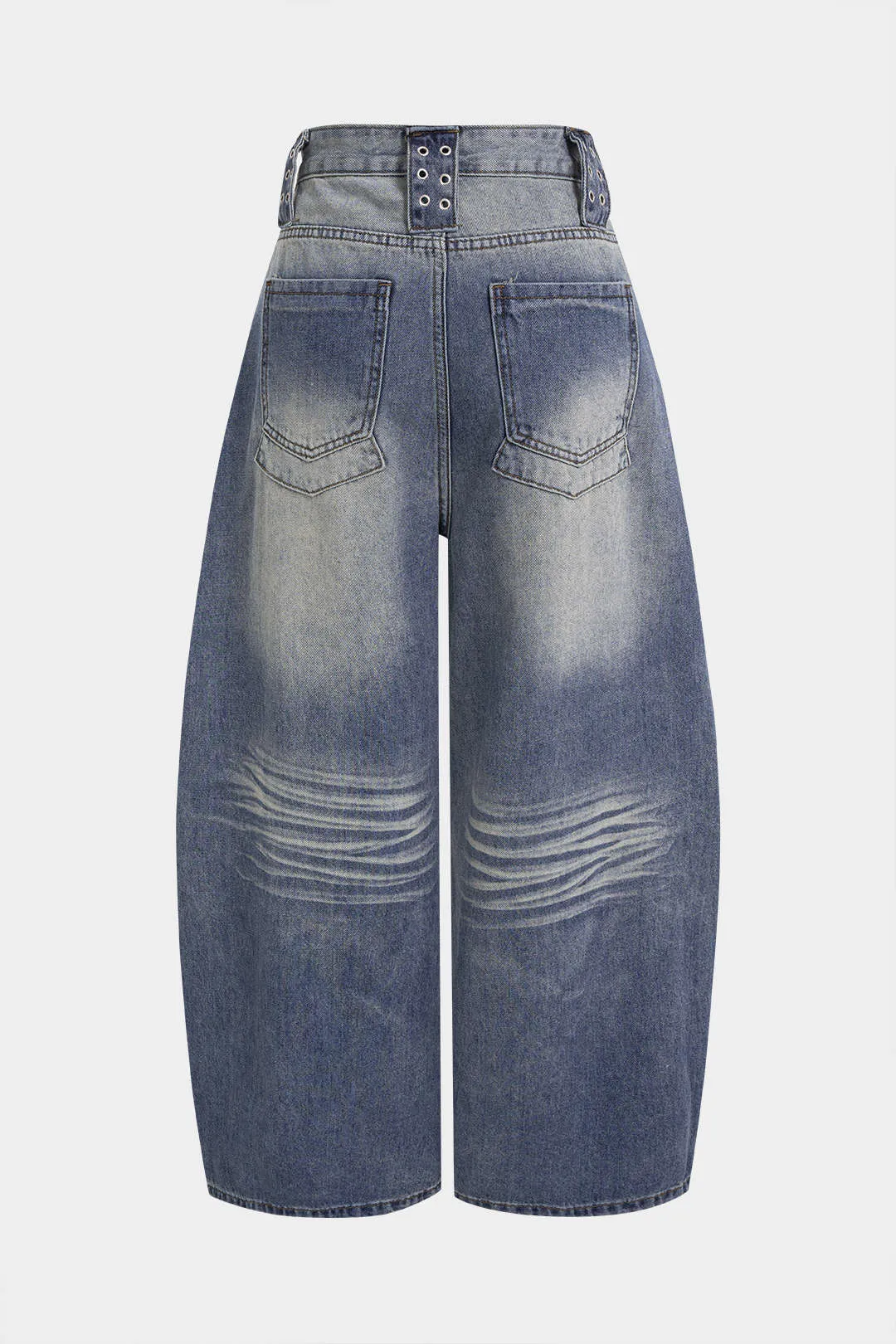 Denim Eyelet Wide Leg Jeans sold by Micas product image thumbnail 2