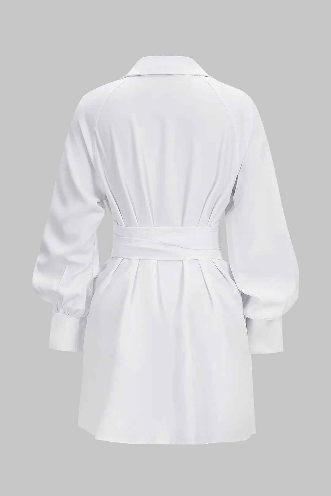 Lapel Tie-Up Long Sleeve Mini Dress sold by Micas product image thumbnail 2