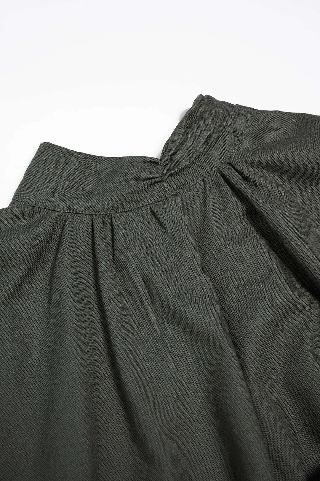 Mock Neck Ruched Short Sleeve Mini Dress sold by Micas product image thumbnail 3