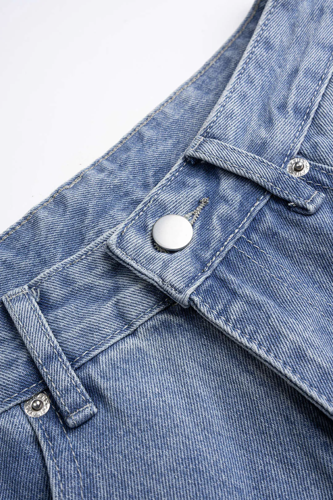 Denim Pocket Ruched High Waist Jeans sold by Micas product image thumbnail 3