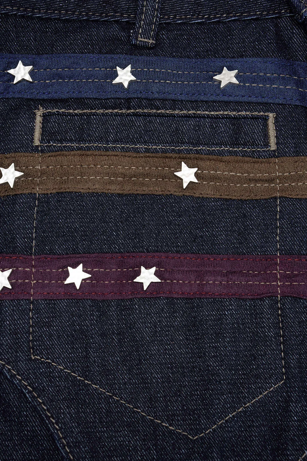 Denim Contrast Star Pattern Shorts sold by Micas product image thumbnail 3