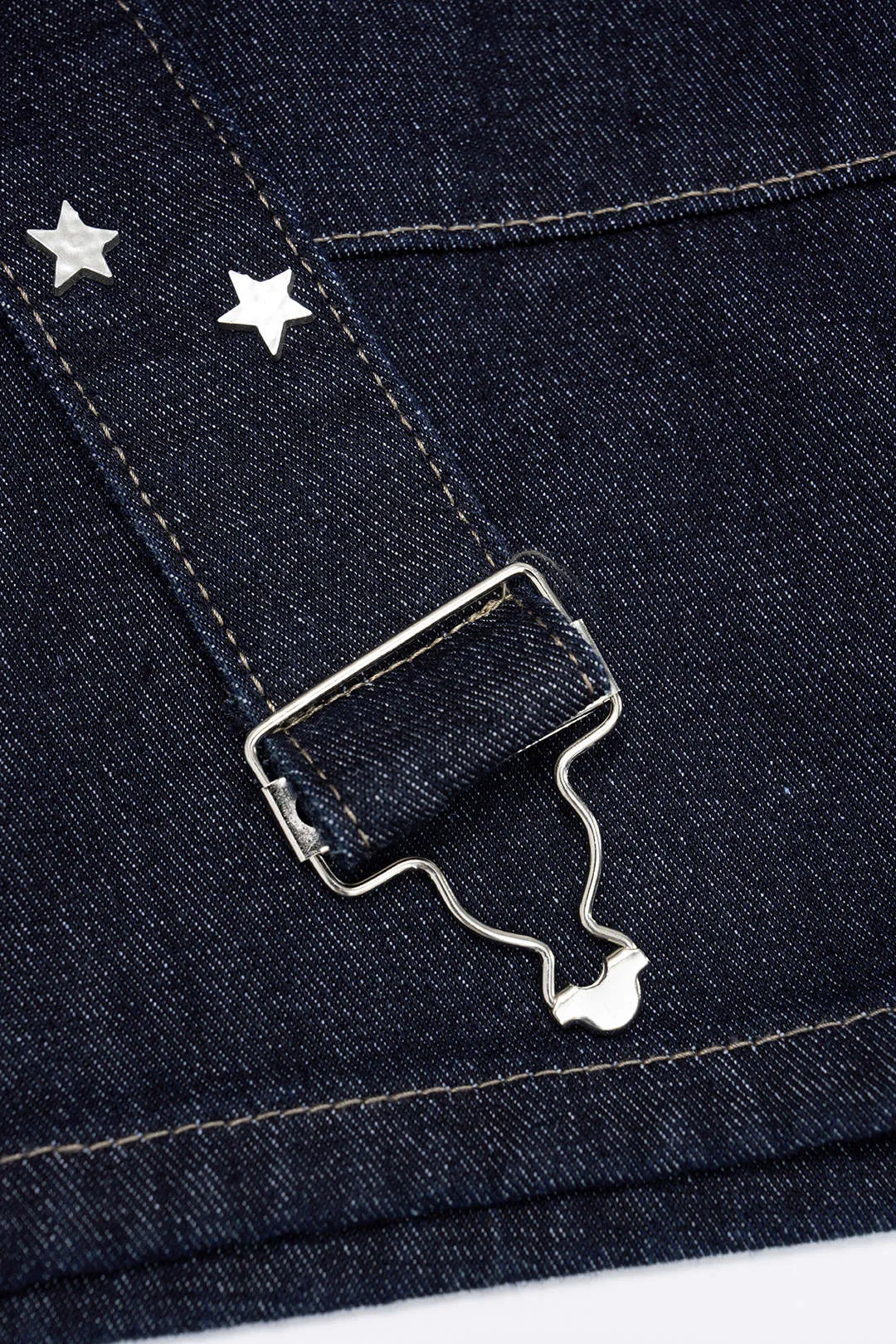 Denim Contrast Star Pattern Shorts sold by Micas product image thumbnail 4