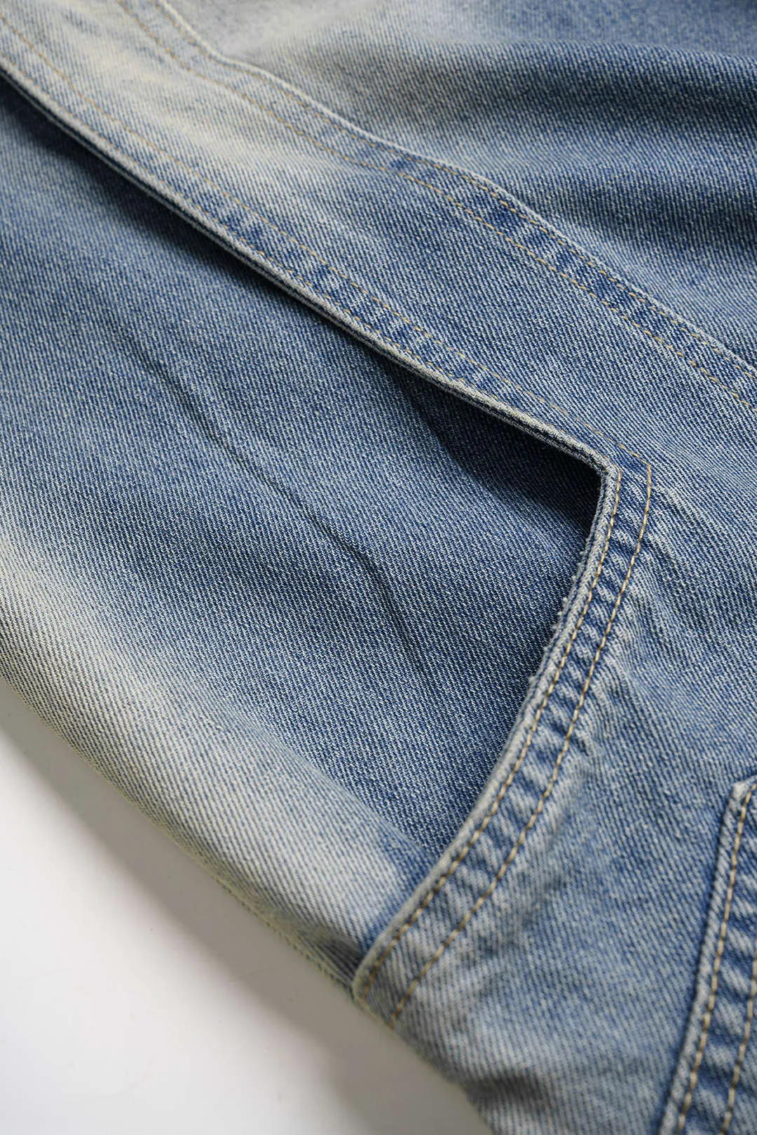 Denim Washed Pocket Wide Leg Jeans sold by Micas product image thumbnail 4