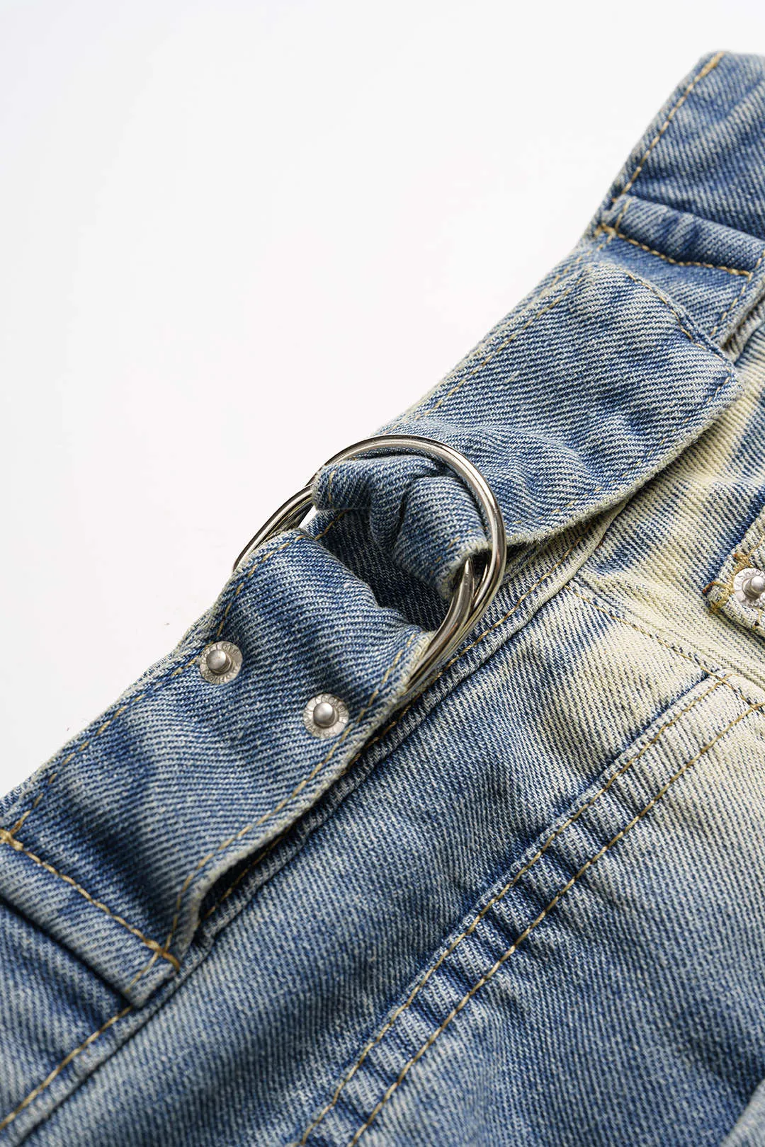 Denim Washed Pocket Wide Leg Jeans sold by Micas product image thumbnail 3