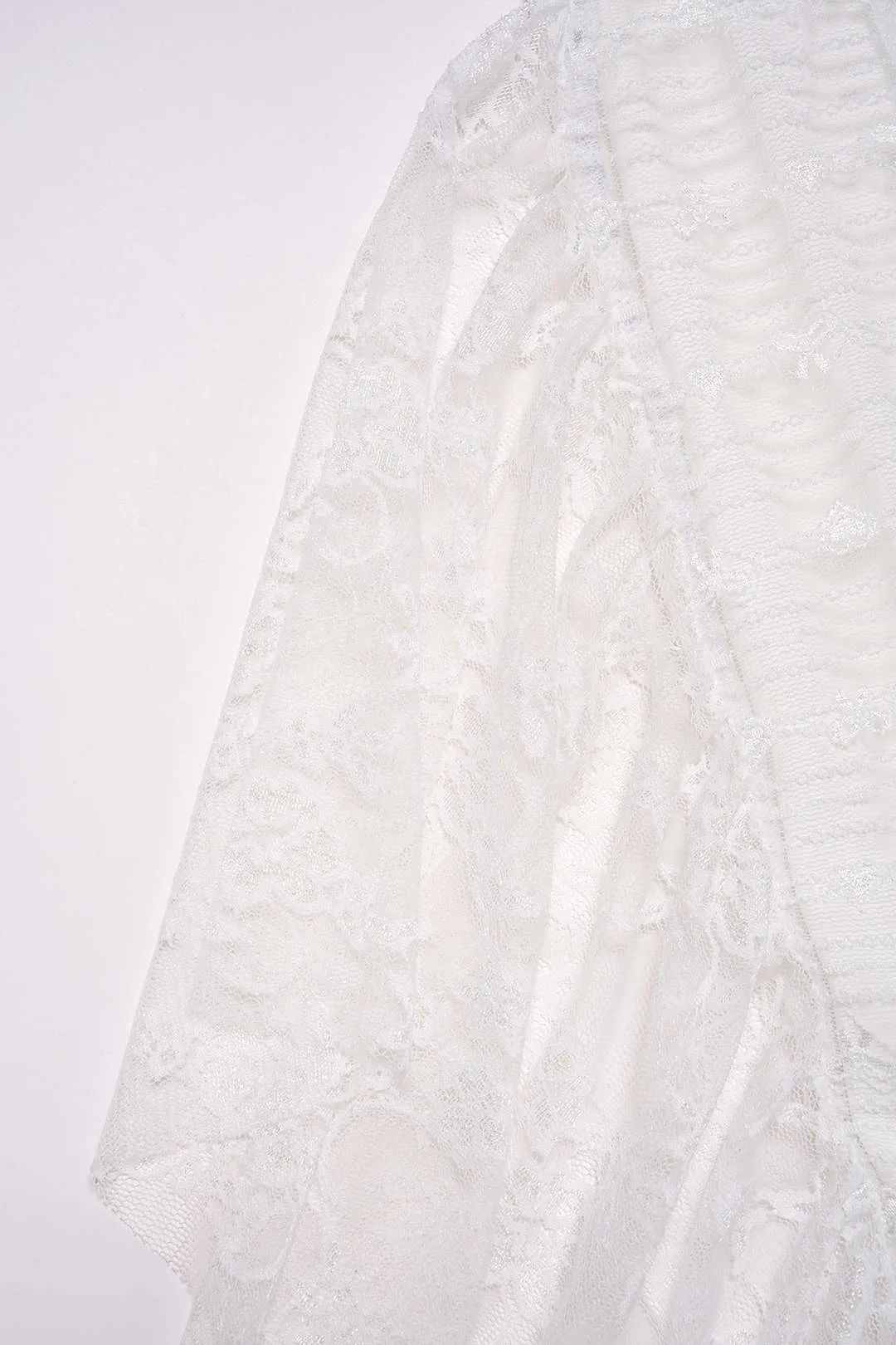 Solid Lace Patchwork Asymmetrical Skirt sold by Micas product image thumbnail 3