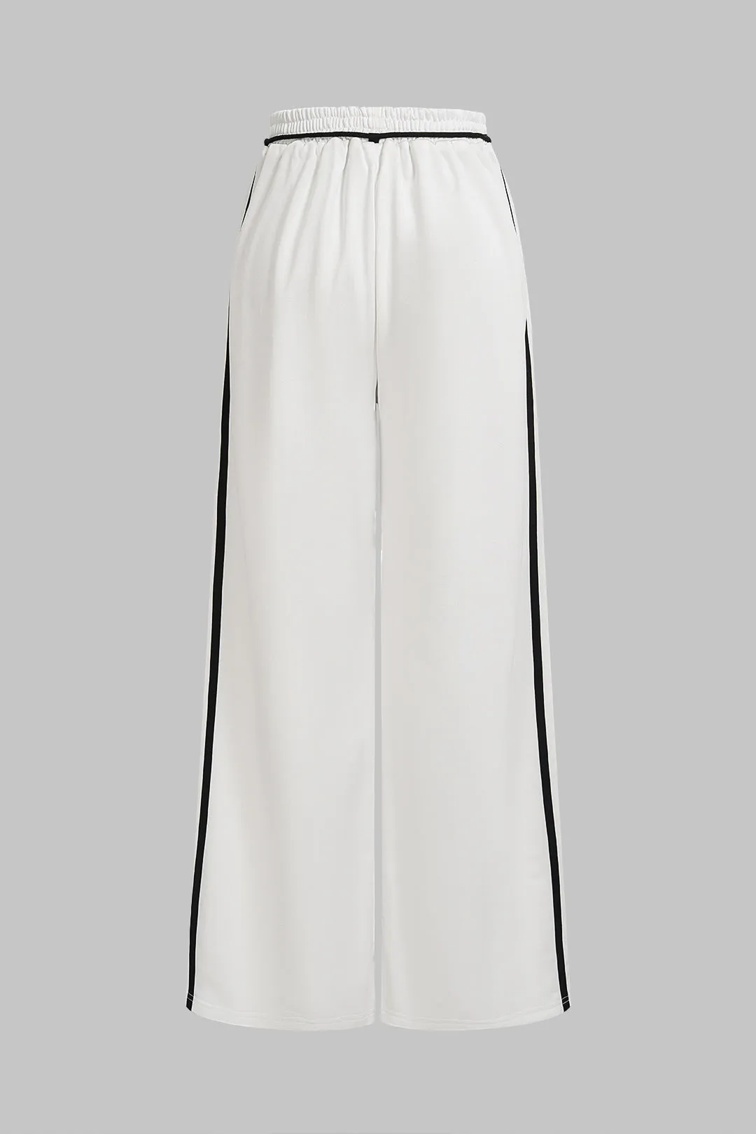 Contrast Binding Pocket High Waist Wide Leg Pants sold by Micas product image thumbnail 3