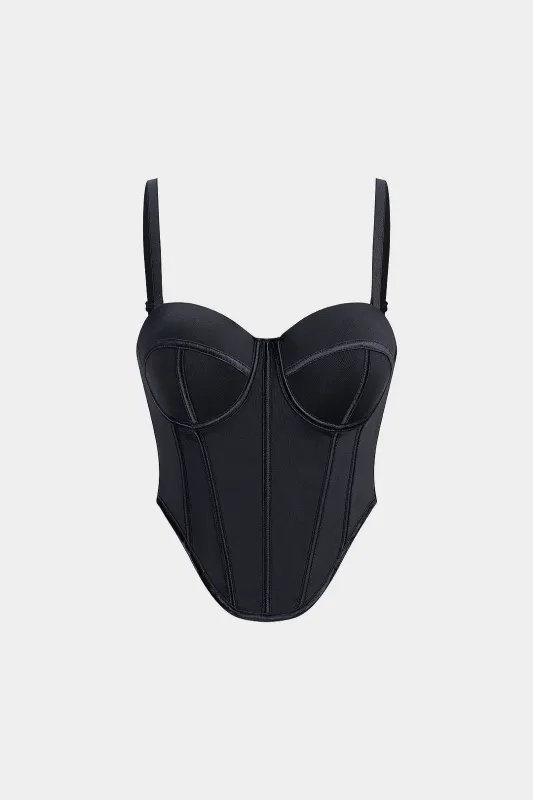 Solid Corset Buckle Cami Top made by Micas