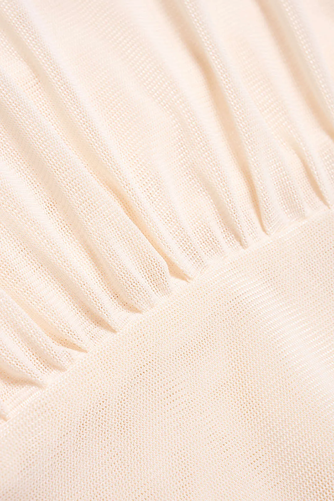 Mesh Draped Neck Short Sleeve T-Shirt sold by Micas product image thumbnail 4