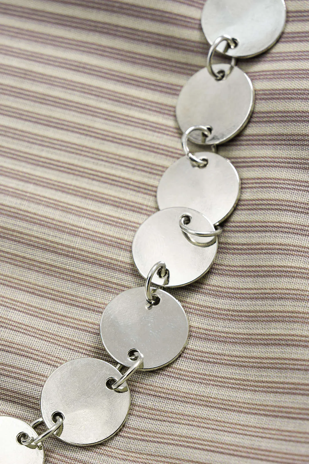 Striped Waist Chain Ruched Asymmetrical Hem Skirt sold by Micas product image thumbnail 3