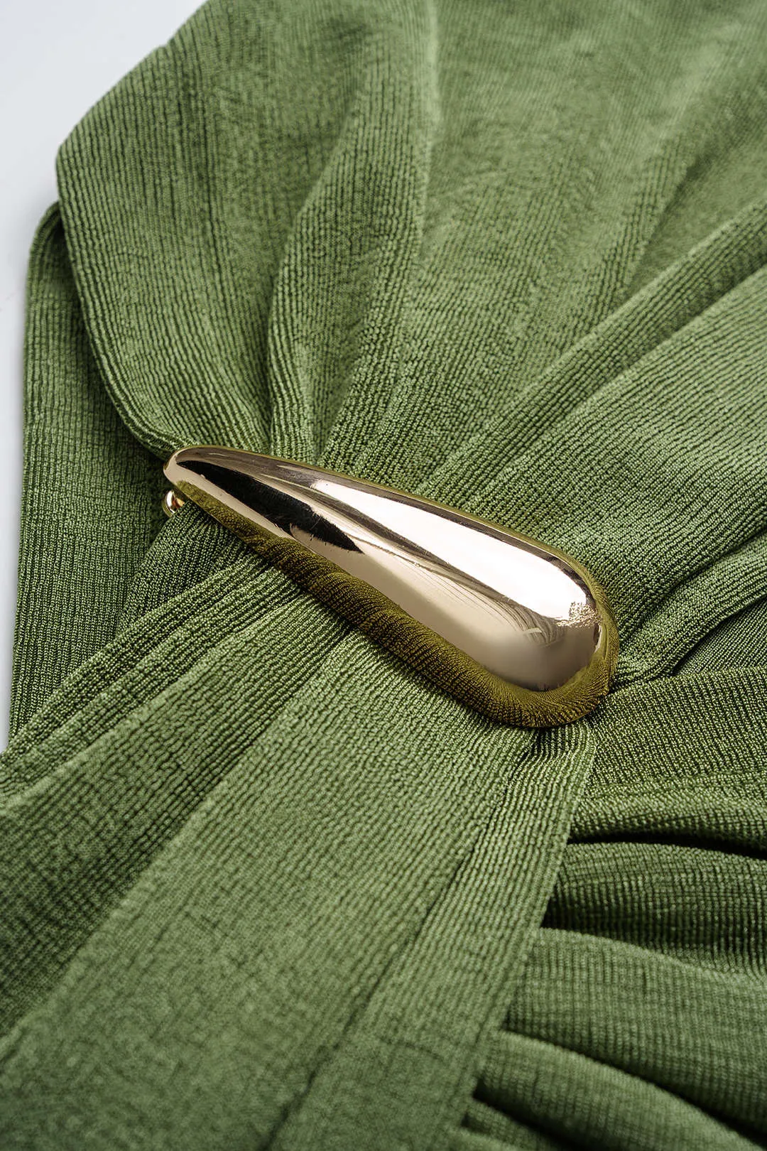 Metallic Decor One Shoulder Ruched Tank Top sold by Micas product image thumbnail 3