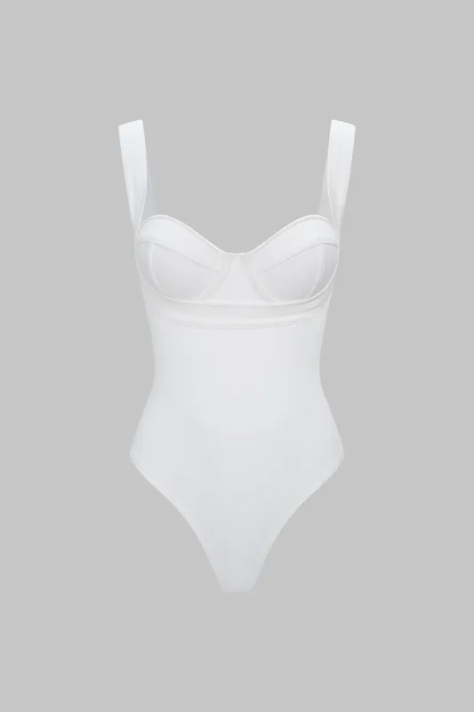 Solid Slip Sleeveless Bodysuit sold by Micas