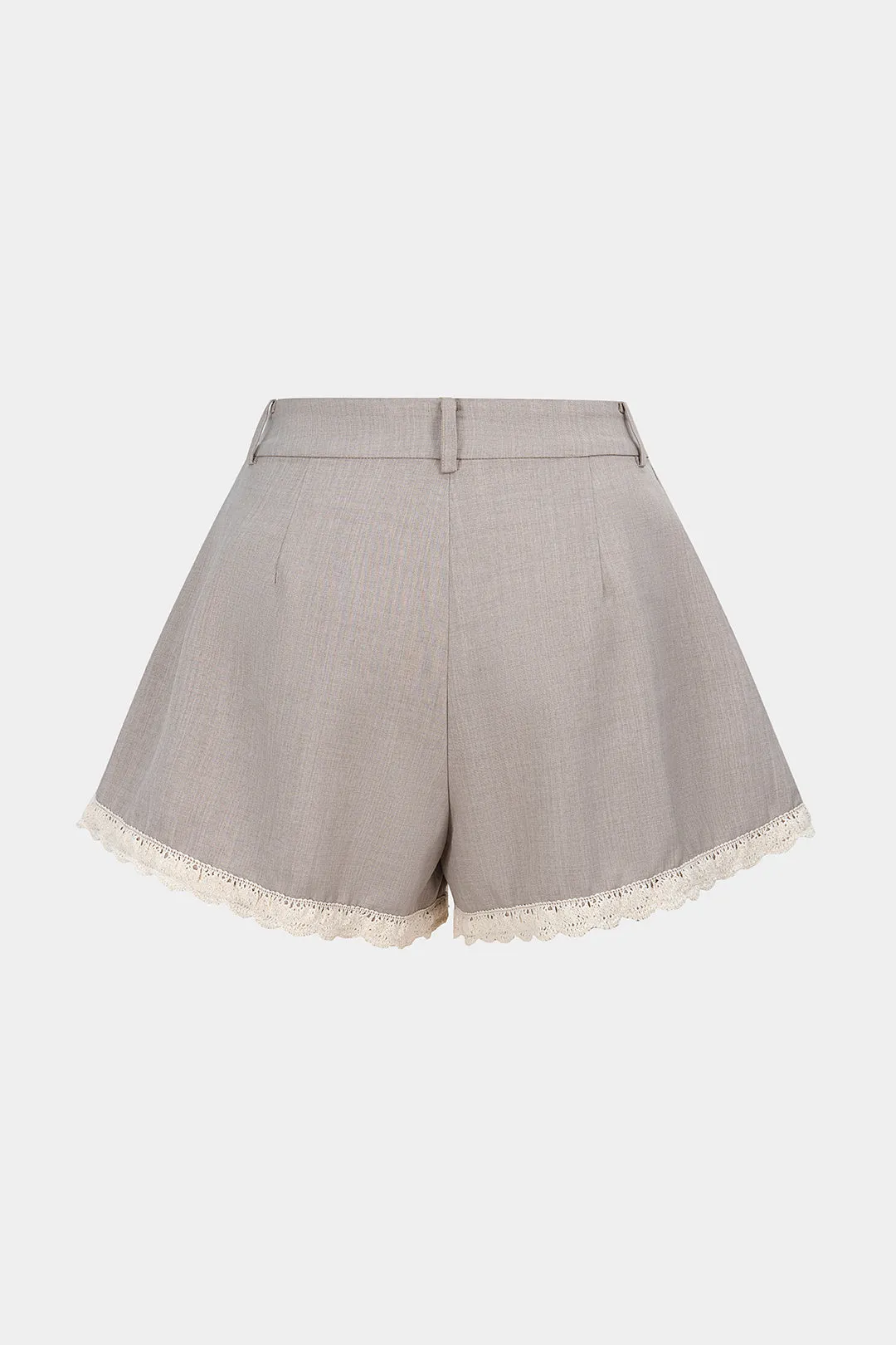 Patchwork Lace Trim Wide Leg Shorts sold by Micas product image thumbnail 2